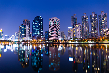 Image showing Benchakitti Park in Bangkok at night