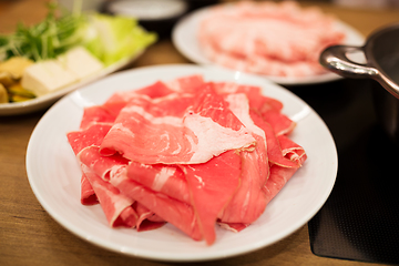 Image showing Sliced raw beef