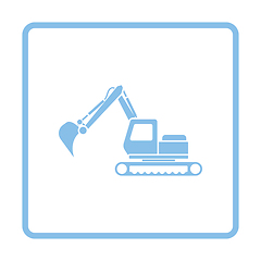 Image showing Icon of construction excavator