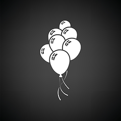 Image showing Party balloons and stars icon