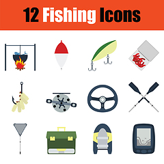 Image showing Fishing icon set