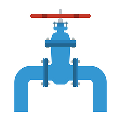 Image showing Icon of Pipe with valve