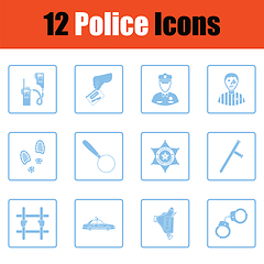 Image showing Set of police icons