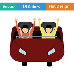 Image showing Roller coaster cart icon