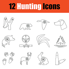 Image showing  Hunting icon set