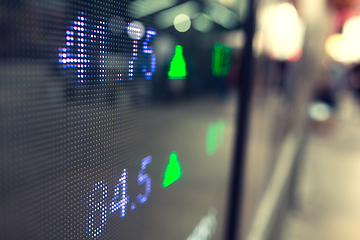 Image showing Stock market price display on road