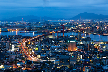 Image showing Kitakyushu City at night