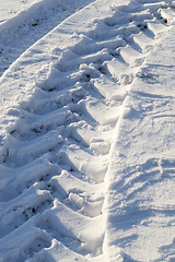 Image showing Road under the snow