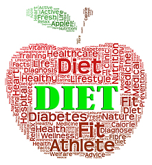 Image showing Diet Apple Shows Lose Weight And Sliming