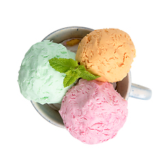 Image showing Ice cream balls 