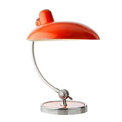 Image showing Retro orange table lamp