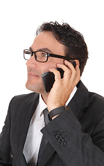 Image showing Business man talking on the cell phone