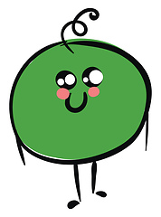 Image showing Image of green peas, vector or color illustration.