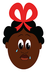 Image showing Image of cry - crying boy, vector or color illustration.