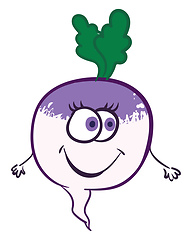 Image showing Joyful turnip, vector or color illustration.