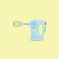 Image showing A electric hand blender, vector or color illustration.