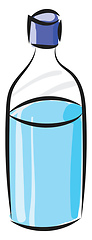 Image showing Image of bottle of water, vector or color illustration.