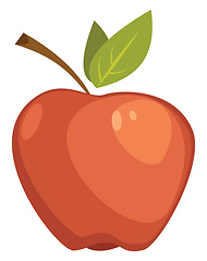 Image showing Image of apple, vector or color illustration.