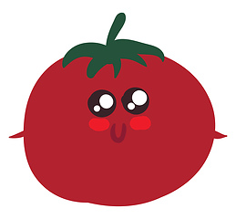 Image showing Image of cute tomato, vector or color illustration.