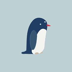 Image showing Blue colored penguin, vector or color illustration.