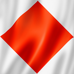 Image showing Foxtrot international maritime signal flag