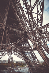 Image showing Eiffel Tower structure, Paris, France