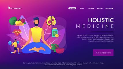 Image showing Holistic medicine concept landing page