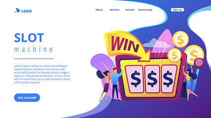 Image showing Slot machine concept landing page.