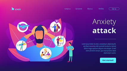 Image showing Anxiety concept landing page