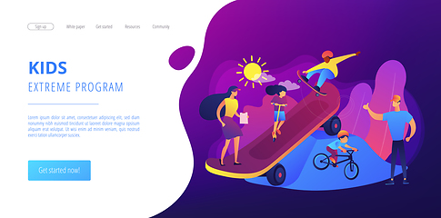Image showing Extreme camp concept landing page.