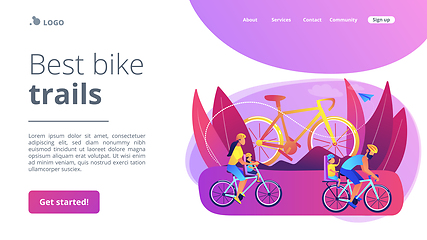 Image showing Cycling experiences concept landing page.