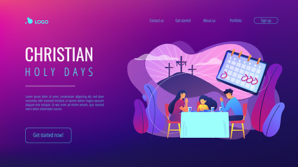 Image showing Christian event concept landing page.