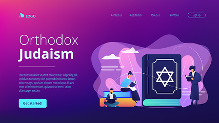 Image showing Judaism concept landing page.