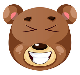 Image showing Bear is feeling joyful, illustration, vector on white background