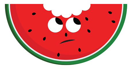 Image showing Watermelon, vector or color illustration.