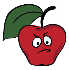 Image showing Image of apple, vector or color illustration.