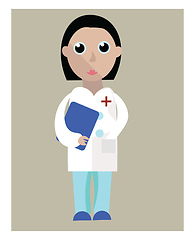 Image showing Image of a doctor, vector or color illustration.