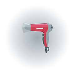 Image showing Electric hair drier, vector or color illustration.