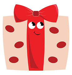 Image showing Present box, vector or color illustration.