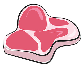 Image showing Big chunk of lush meat, vector or color illustration.