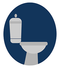 Image showing Toilet, vector or color illustration.