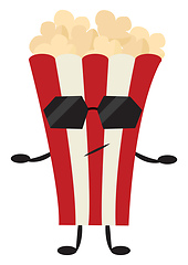 Image showing Image of cool pop corn, vector or color illustration.