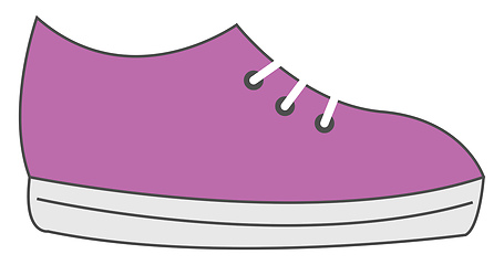 Image showing Pink sneakers, vector or color illustration.