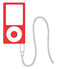 Image showing  Music player, vector or color illustration.