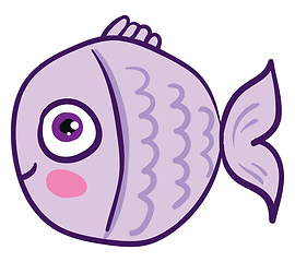 Image showing Image of cute fish, vector or color illustration.