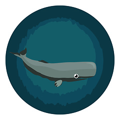 Image showing Image of cachalot - sperm whale, vector or color illustration.