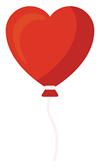 Image showing Heart balloon, vector or color illustration.