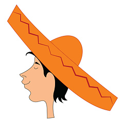 Image showing Image of Mexican hat, vector or color illustration.