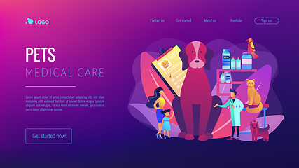 Image showing Vet clinic concept landing page