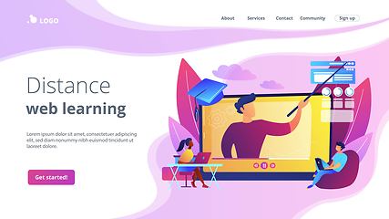 Image showing Online workshop concept landing page